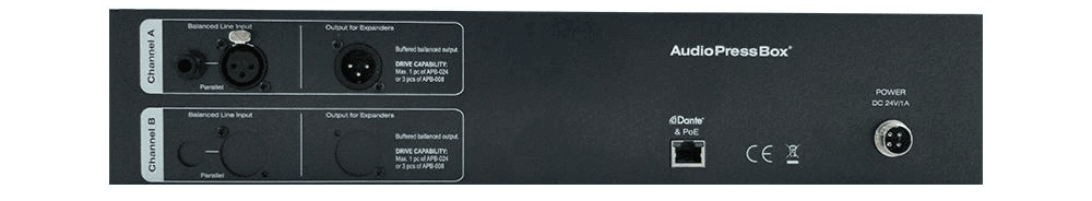 AudioPressBox APB-D116 R-D c интерфейсом Dante